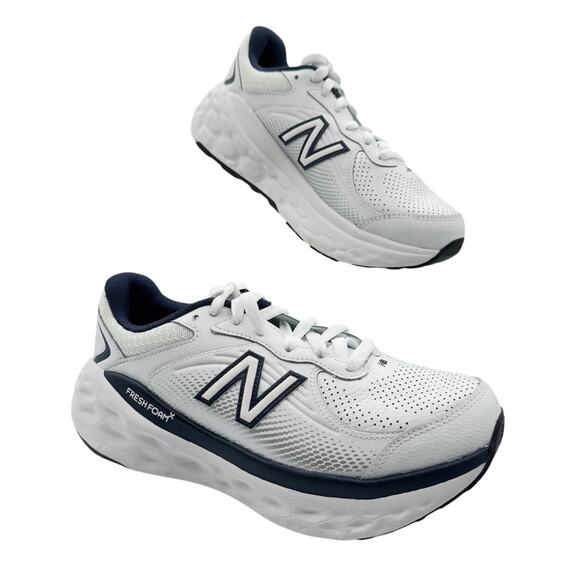 New Balance Fresh Foam X 840F White Team Navy Walking Sneakers Men’s 7.5 Wide